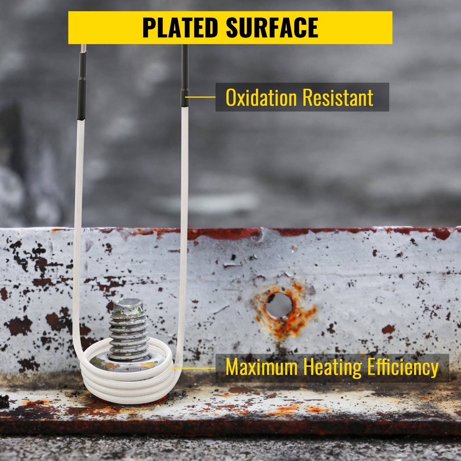 PLATED SURFACE  
Oxidation Resistant  
Maximum Heating Efficiency