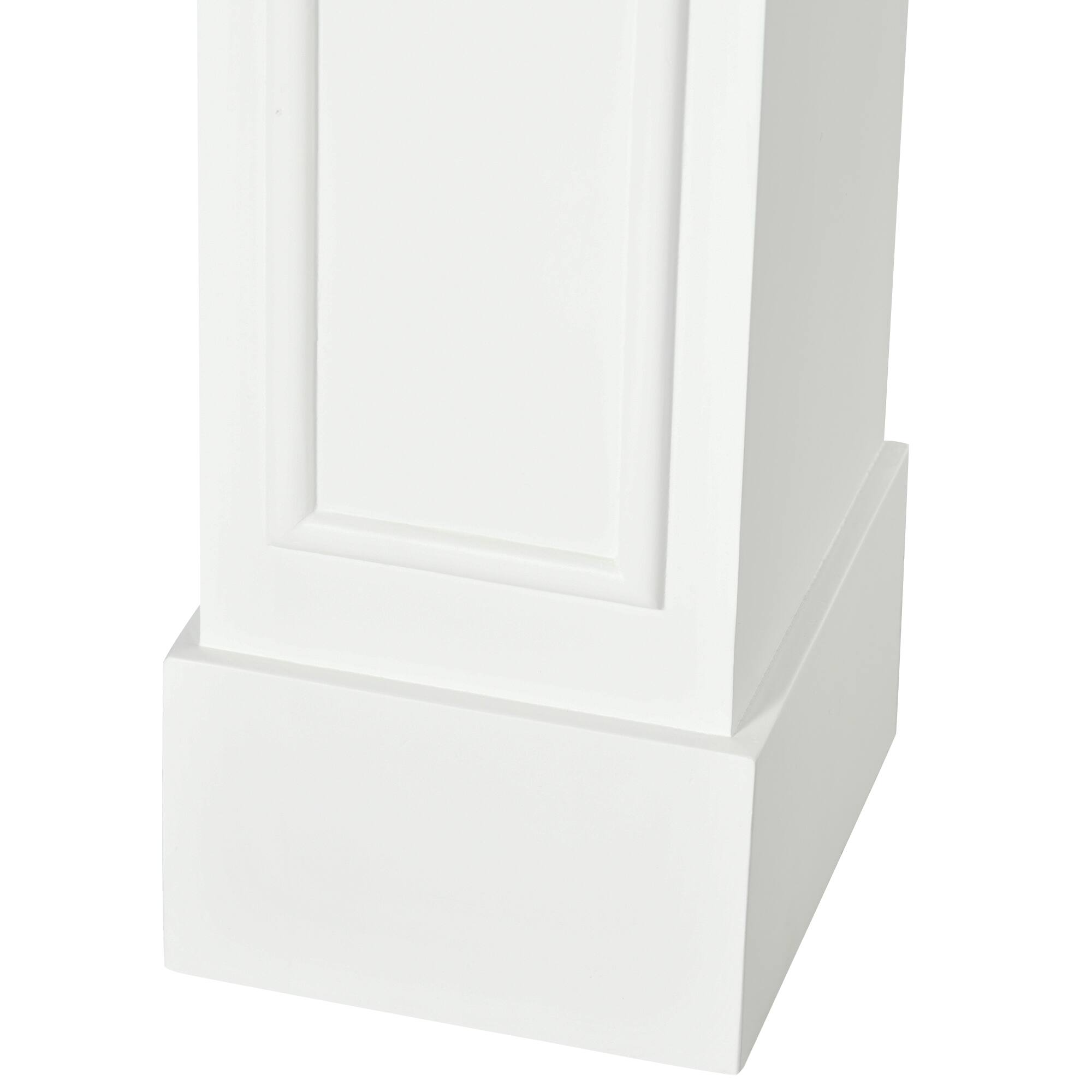 Alt View 8. Homcom - Modern Fireplace Mantel: 29" Int Width Surround w/Decorative Pattern - White.