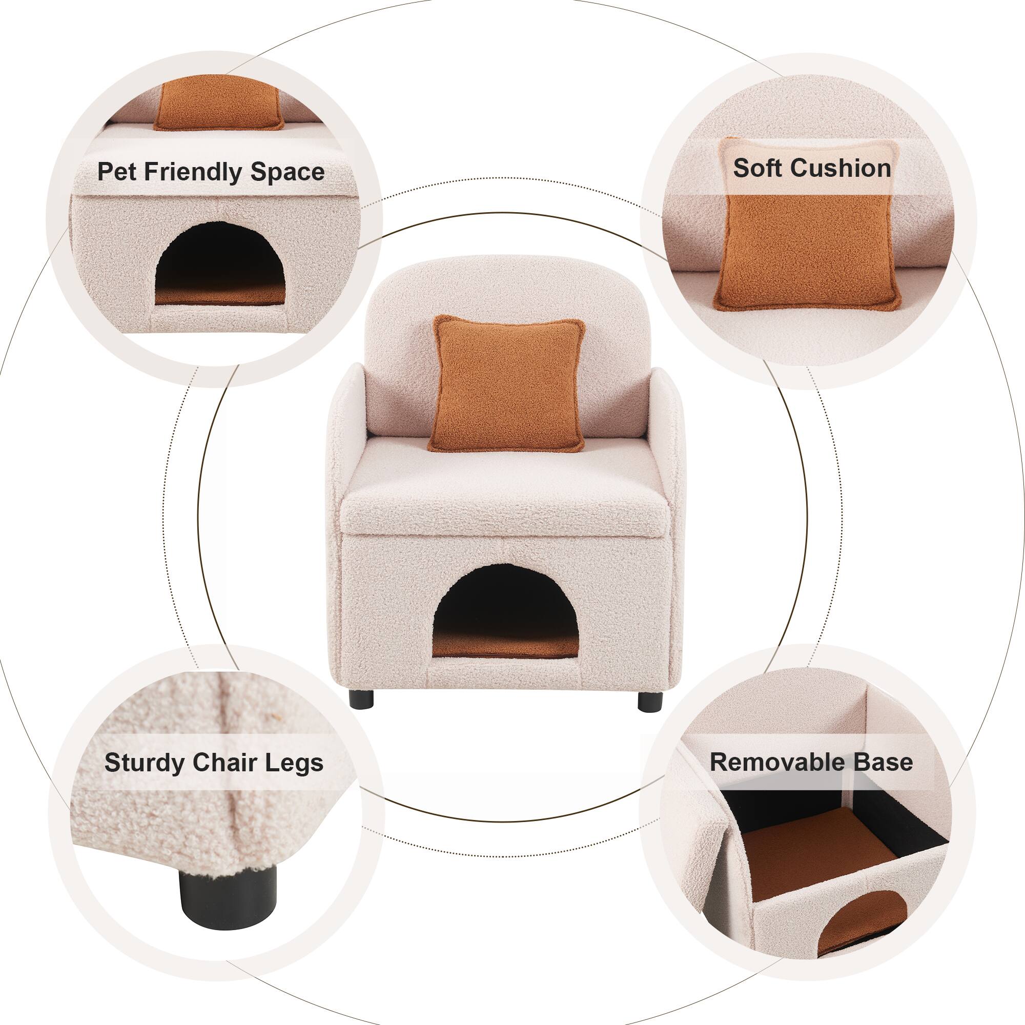 - Pet Friendly Space
- Soft Cushion
- Sturdy Chair Legs
- Removable Base