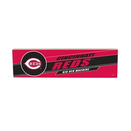 Evergreen Enterprises - Cincinnati Reds 5" x 18" Shadow Logo Wood Mantle Sign - Multicolor