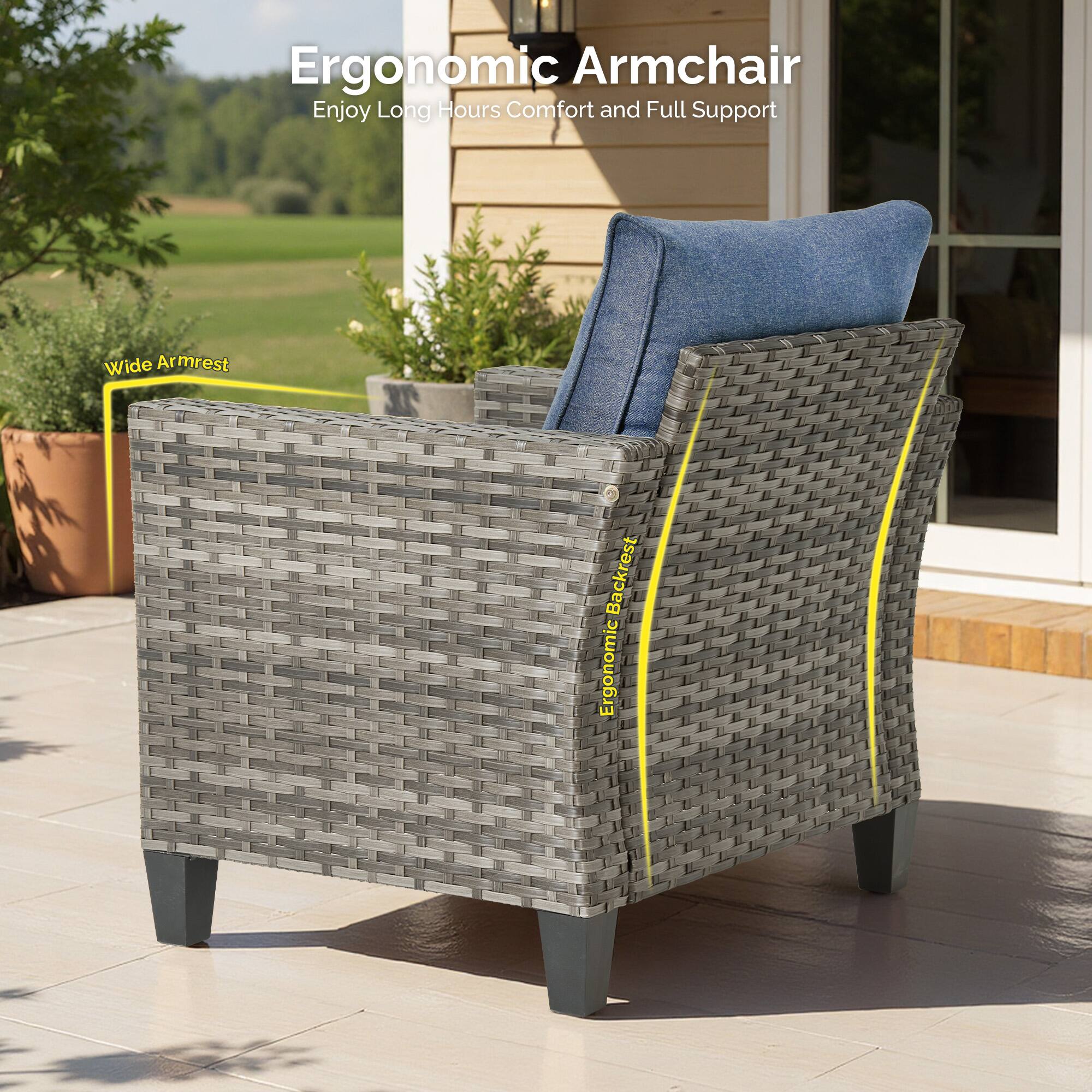 Ergonomic Armchair  
Enjoy Long Hours Comfort and Full Support  
Wide Armrest  
Ergonomic Backrest