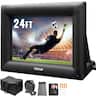 VEVOR - Inflatable Movie Screen 24FT Inflatable Projector Screen for outside with 360W Air Blower Inflatable Screen - Black,White