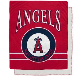 Pegasus - Los Angeles Angels 50" x 60" Retro Emblem Flannel Fleece Sherpa Blanket - Multicolor