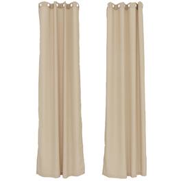 Sunnydaze - Outdoor Curtain Panel - 52 in x 120 in - Set of 2 - Beige