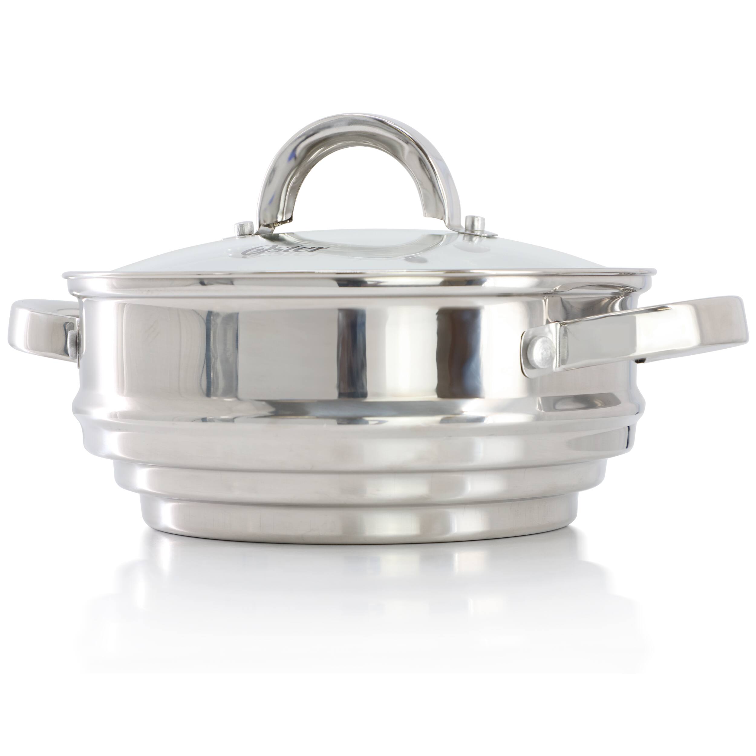 Alt View 2. Oster - Oster Sangerfield 8 Inch Universal Stainless Steel Double Boiler with Lid - Silver.