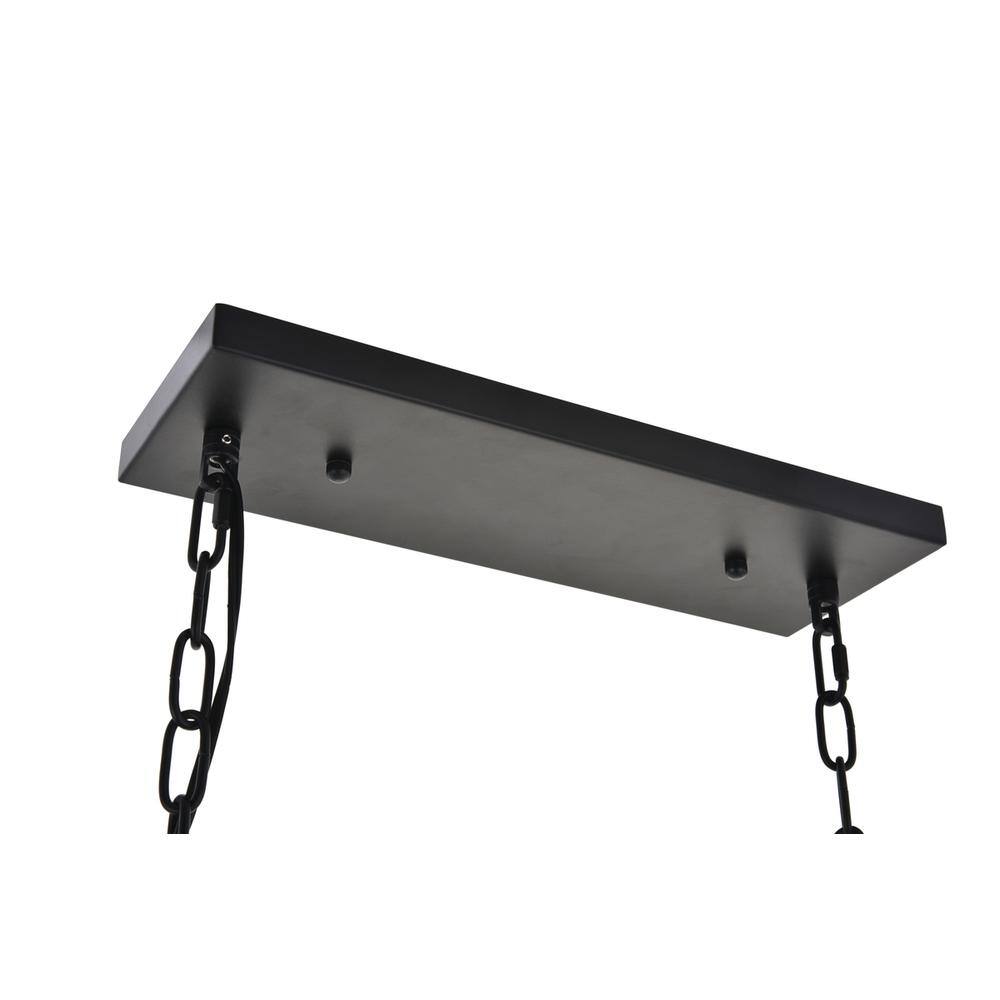 Back. Living District - Resolute 5 light brass and black Pendant - Brass And Black.