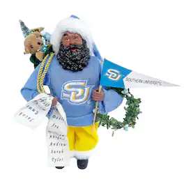 Santa's Workshop - Southern University Jaguars 12" Proud Santa - Light Blue