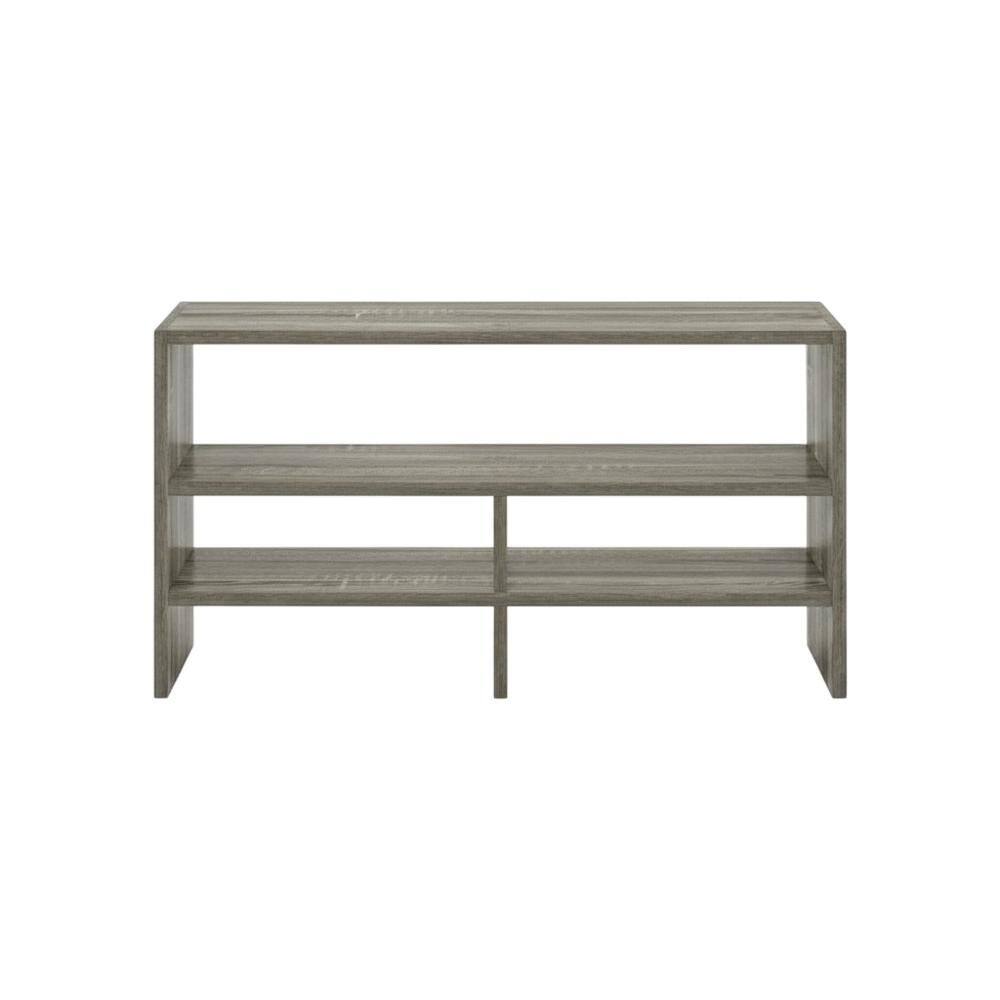 Back. FurniFact - French Oak Desk Top Organizing Shelf Bookcase for Home Storage - French Oak.