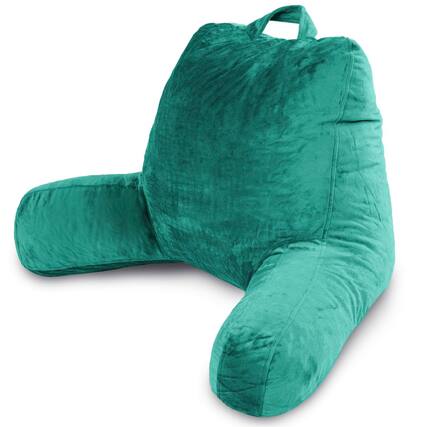 Front. MAGICAL RUBS - Reading Pillow With Arms Pink Cozy Shredded Memory Foam For Bed Sitting Up - Sit Backrest Support & Rest Washable Cov... - Teal.