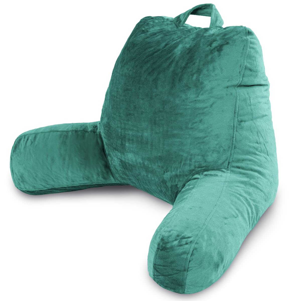 MAGICAL RUBS - Reading Pillow With Arms Pink Cozy Shredded Memory Foam For Bed Sitting Up - Sit Backrest Support & Rest Washable Cov - Teal