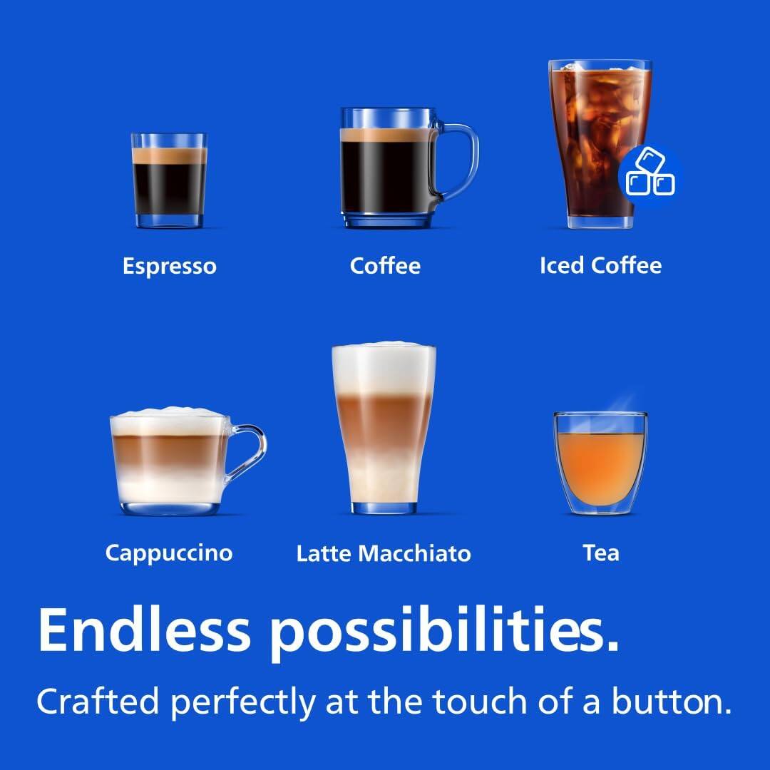 Espresso Coffee Iced Coffee Cappuccino Latte Macchiato Tea

Endless possibilities. Crafted perfectly at the touch of a button.