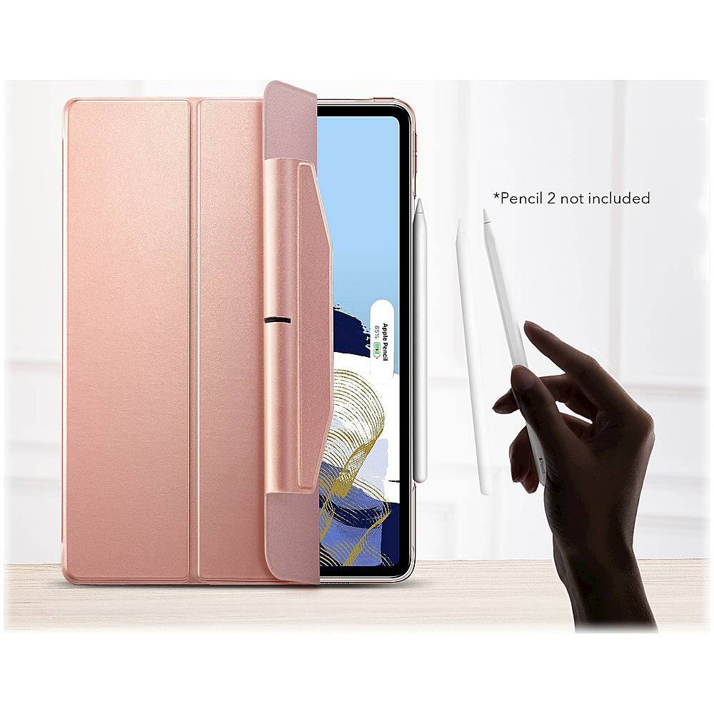 Alt View 15. SaharaCase - ESR Folio Case for Apple iPad Pro 11" (2nd, 3rd, and 4th Gen 2020-2022) - Rose Gold.