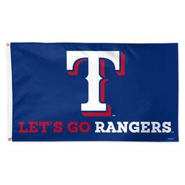 WinCraft - Texas Rangers 3' x 5' Single-Sided Deluxe Team Slogan Flag - Multicolor