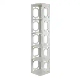FurniFact - 5-Tier Corner Bookcase with Durable Non-Lead Paint Finish - White