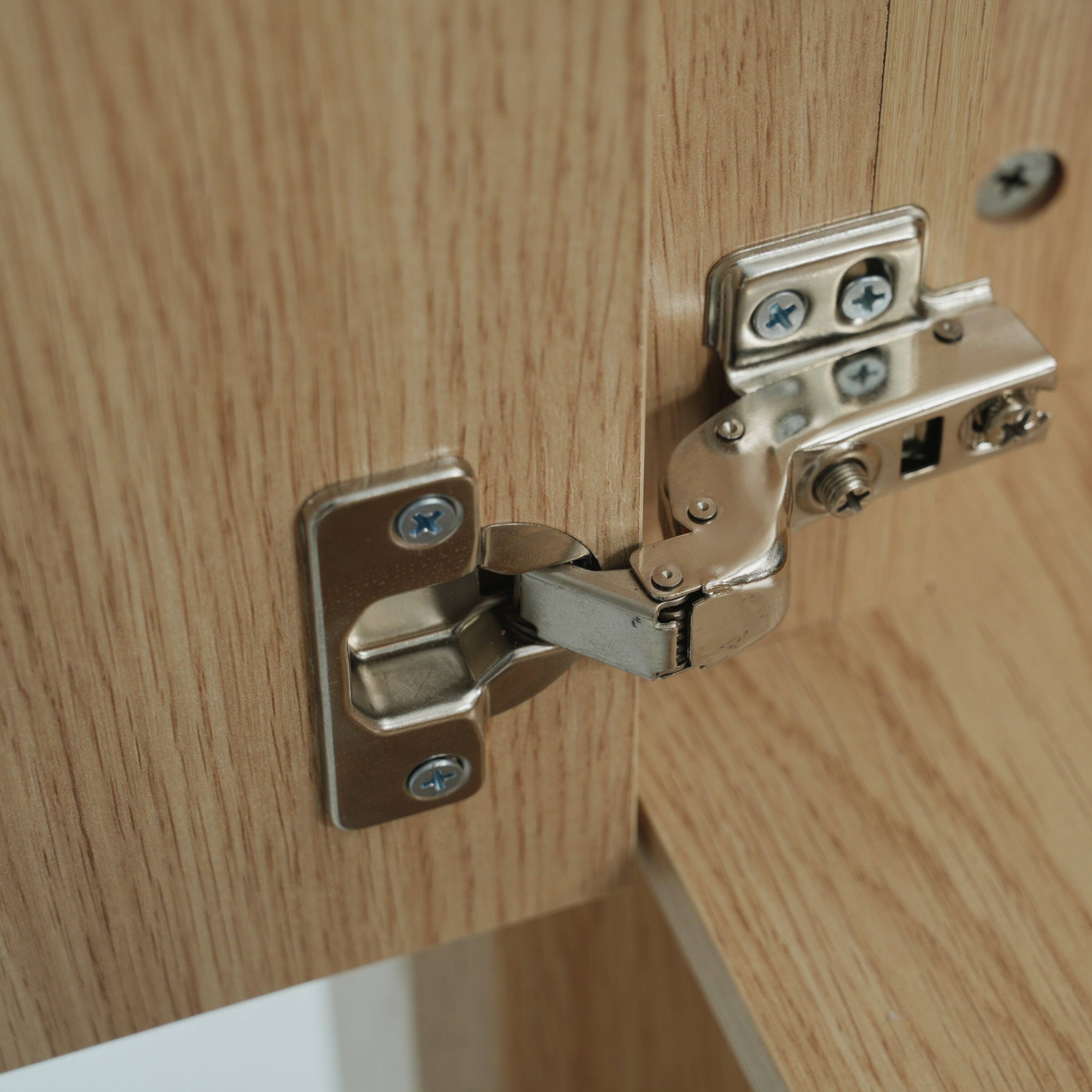 Alt View 8. Boyel Living - 36 Inch Modern Bathroom Vanity with Rectangle Ceramic Sink Large Storage 45 Degree Free Handle Natural - Natural.