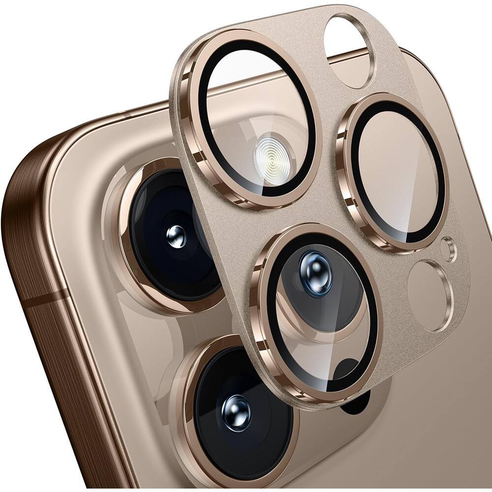 PARKER SLATER - iPhone 16 Pro/16 Pro Max Camera Lens Protector, Metal Alloy 9H Shatterproof Glass - Clear