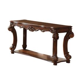 Manhattan Lane - Rectangular Sofa Table With Scrolled Leg And Bottom Shelf - Brown