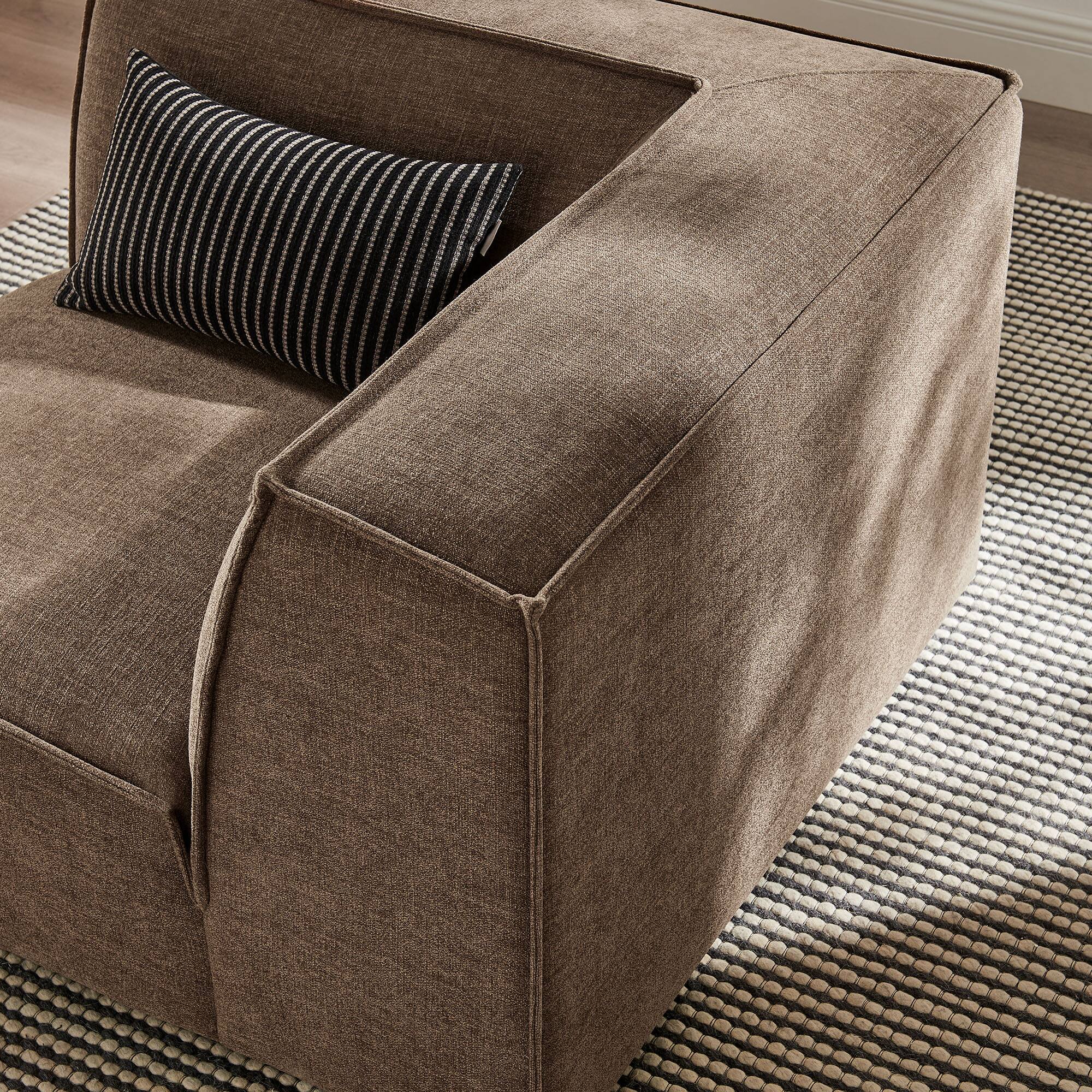 Alt View 9. Modway - Restore Performance Fabric Upholstered Modular Corner Chair by Modway - Mocha.