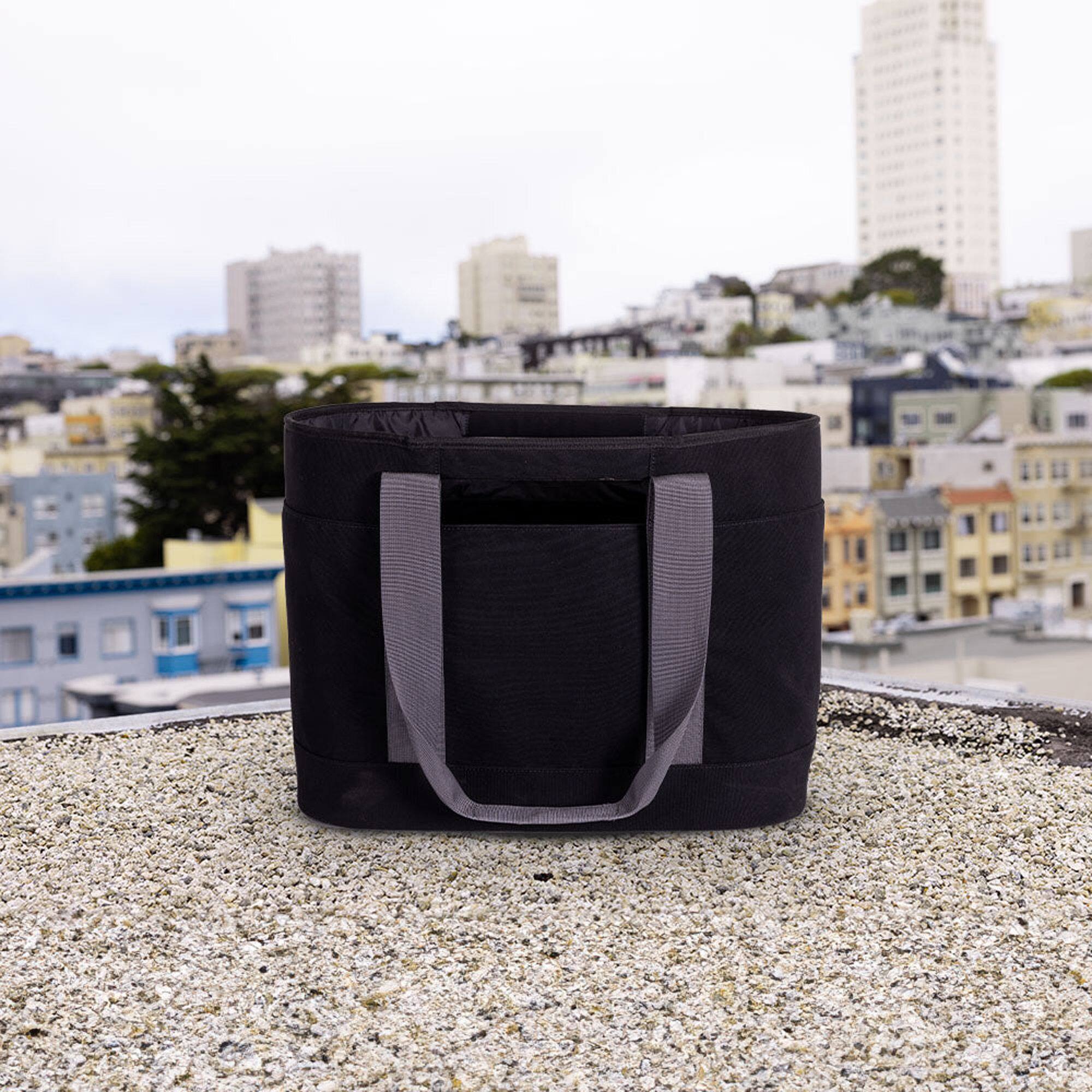 Angle. CLIQ - CLIQ ToQ Tote Bag - Black Beauty.