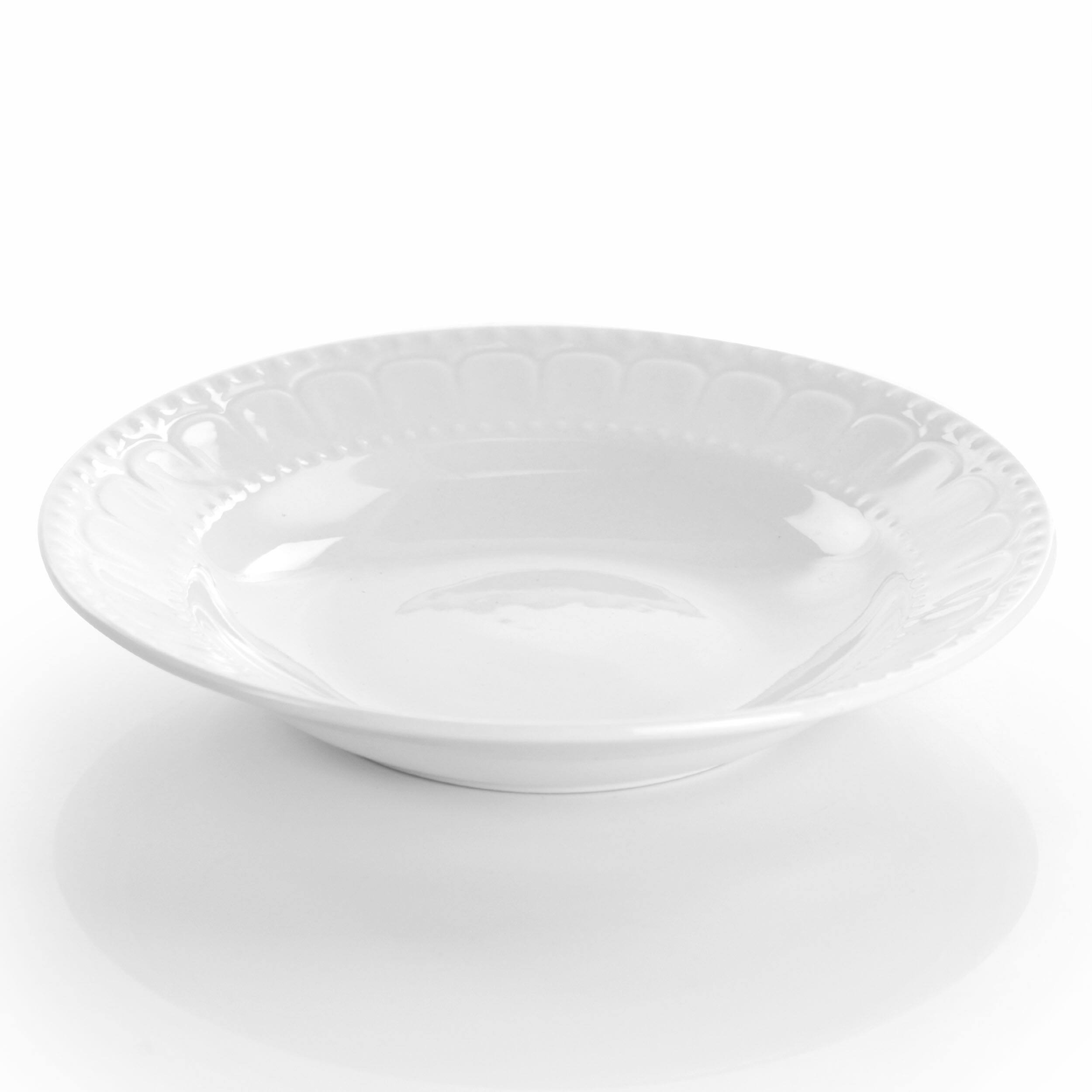 Alt View 5. Elama - Elama Charlotte 20 Piece Porcelain Dinnerware Set in White - White.