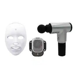 Pursonic - Total Wellness Recovery Bundle – Massage Gun, Red Light Therapy Mask & Hot/Cold Therapy Cube