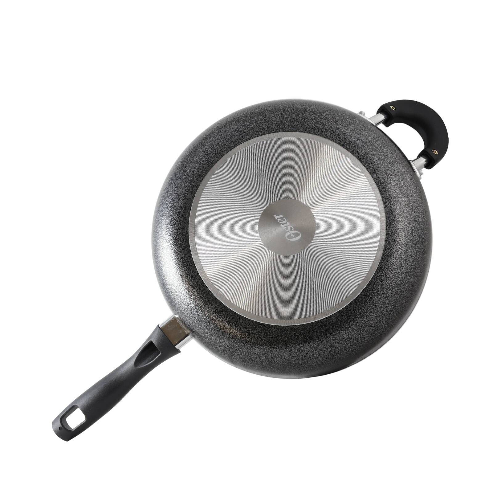 Alt View 1. Oster - Oster Clairborne 12 Inch Aluminum Sauté Pan with Lid in Charcoal Grey - Grey.
