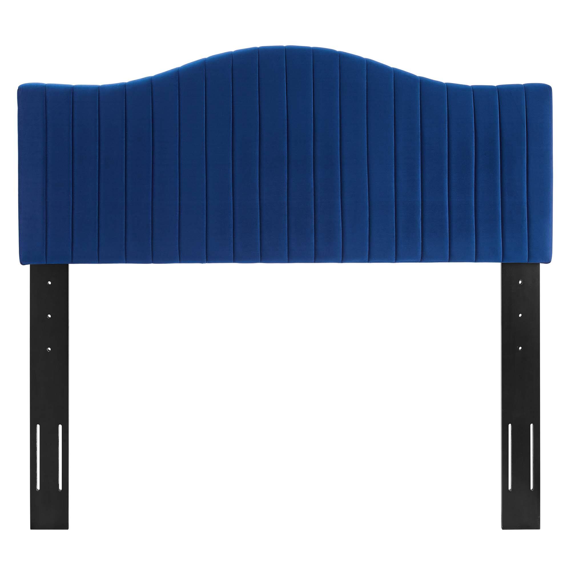 Alt View 1. Modway - Brielle Channel Tufted Performance Velvet King/California King Headboard by Modway - Navy.