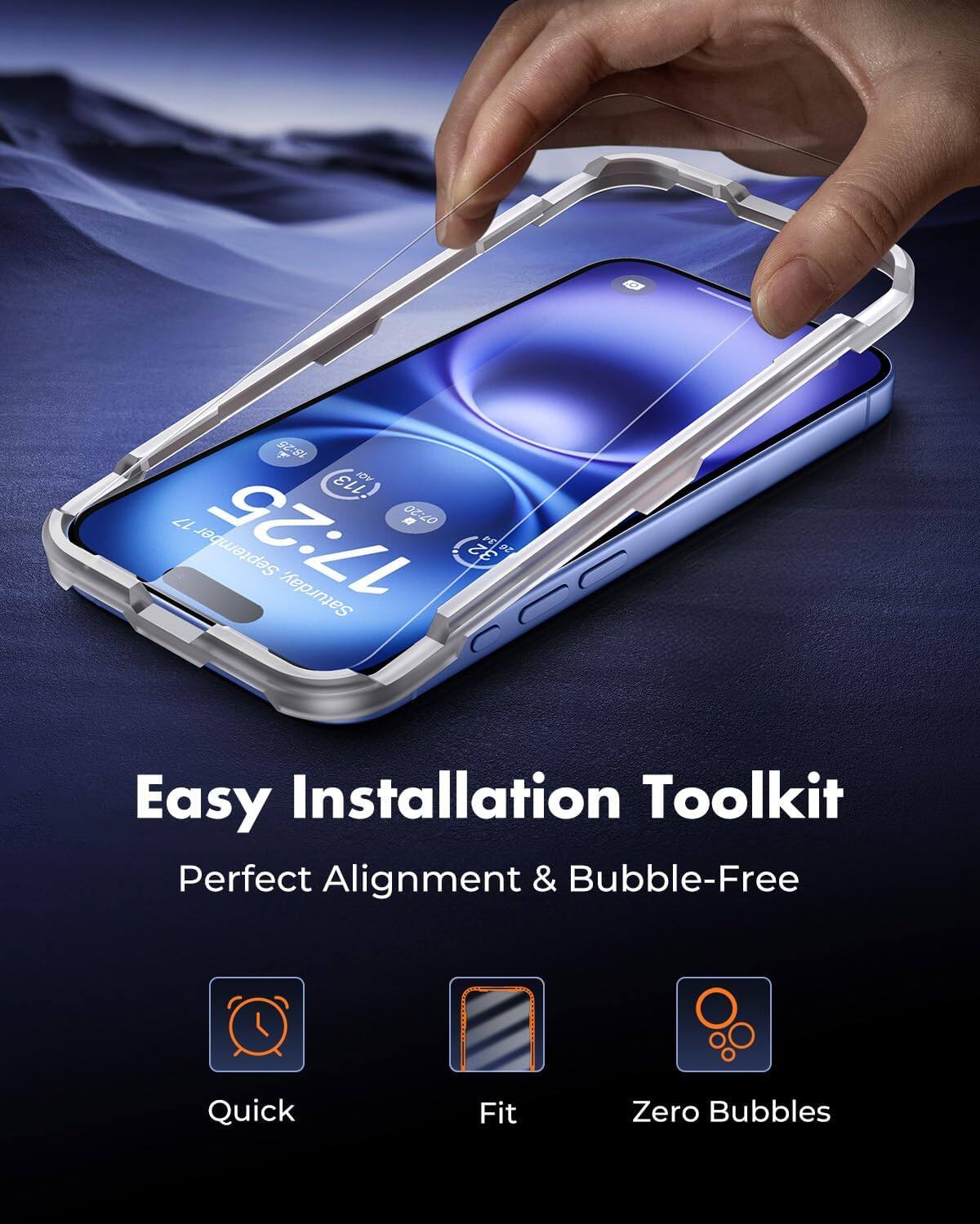 18:25 113 NOV 17 07:20 September 17:25 Saturday, CCC 32 2634

Easy Installation Toolkit
Perfect Alignment & Bubble-Free

Quick Fit
Zero Bubbles