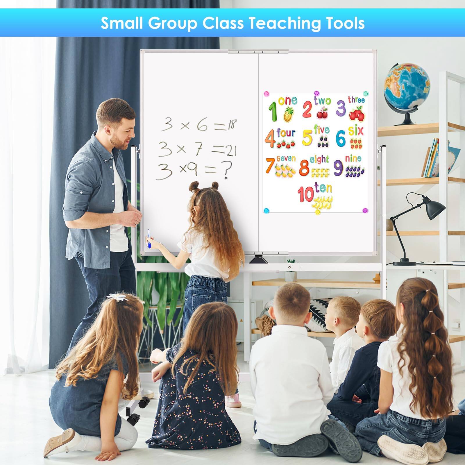 Small Group Class Teaching Tools

one two three  
1 2 3  
3x6=18  
3 X 6 = 18  

five six four  
4 5 6  
3x7=21  
3 X 7 = 21  

seven eight nine  
7 8 9  
3x9=?  
3 x 9 = ?  

ten  
10
