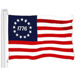 G128 - Bennington 1776 Flag 3 x 5 ft 150D Polyester Brass Grommets - Assorted Colors