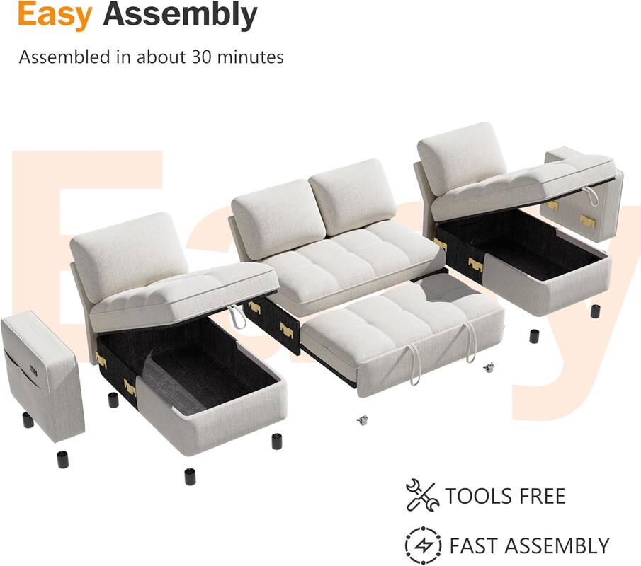 Easy Assembly  
Assembled in about 30 minutes  
Tools Free  
Fast Assembly