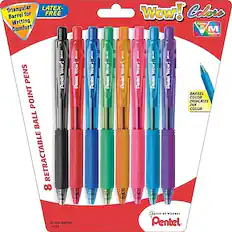 Triangular Latex Barrel for Free Writing Comfort
Wow! Colors
8 Retractable Ball Point Pens
Pentel BKL
Pentel BA
Pentel I
Pentel Bn4
Pentel
Pentel
Pentel Barrel Color Indicates Ink Color BK440CRSPEM 21259
Salain of Wonder
Pentel