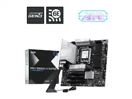 MSI - PRO B860M-A WIFI6E mATX, Intel LGA 1851, DDR5 8800+, PCIe 5.0, M.2 Gen5, Wi-Fi 6E, 5G LAN