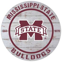 Jardine - Mississippi State Bulldogs 20'' x 20'' Indoor/Outdoor Weathered Circle Sign - Multicolor