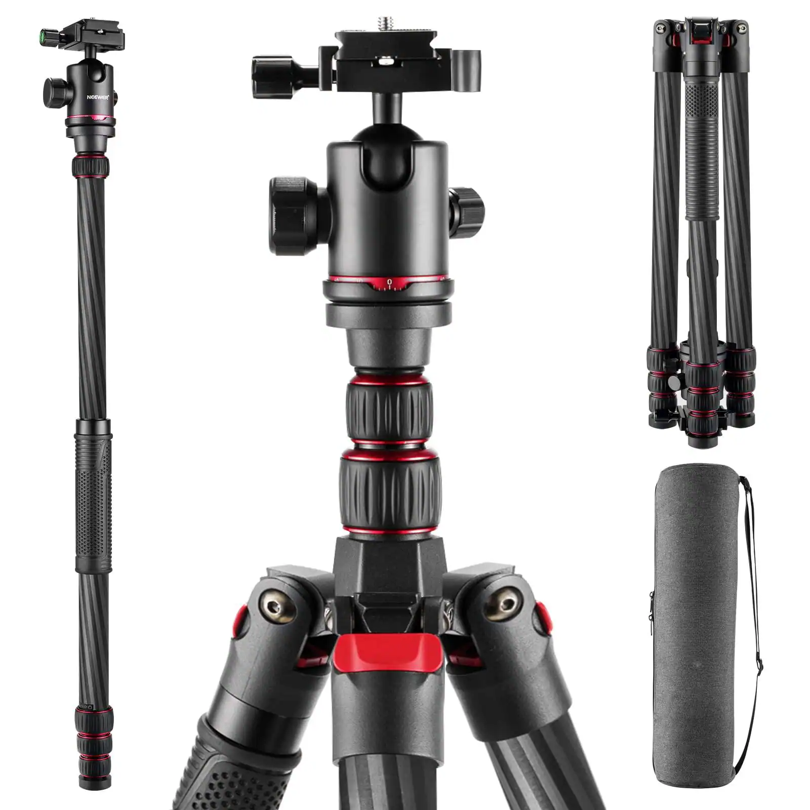 Carbon Fiber Tripod w/2-Section Axes