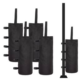 Ainfox - 4 pcs Waterproof Sand Bags for Outdoor Canopies, Gazebos and Umbrellas (Sand Not Included) - Black