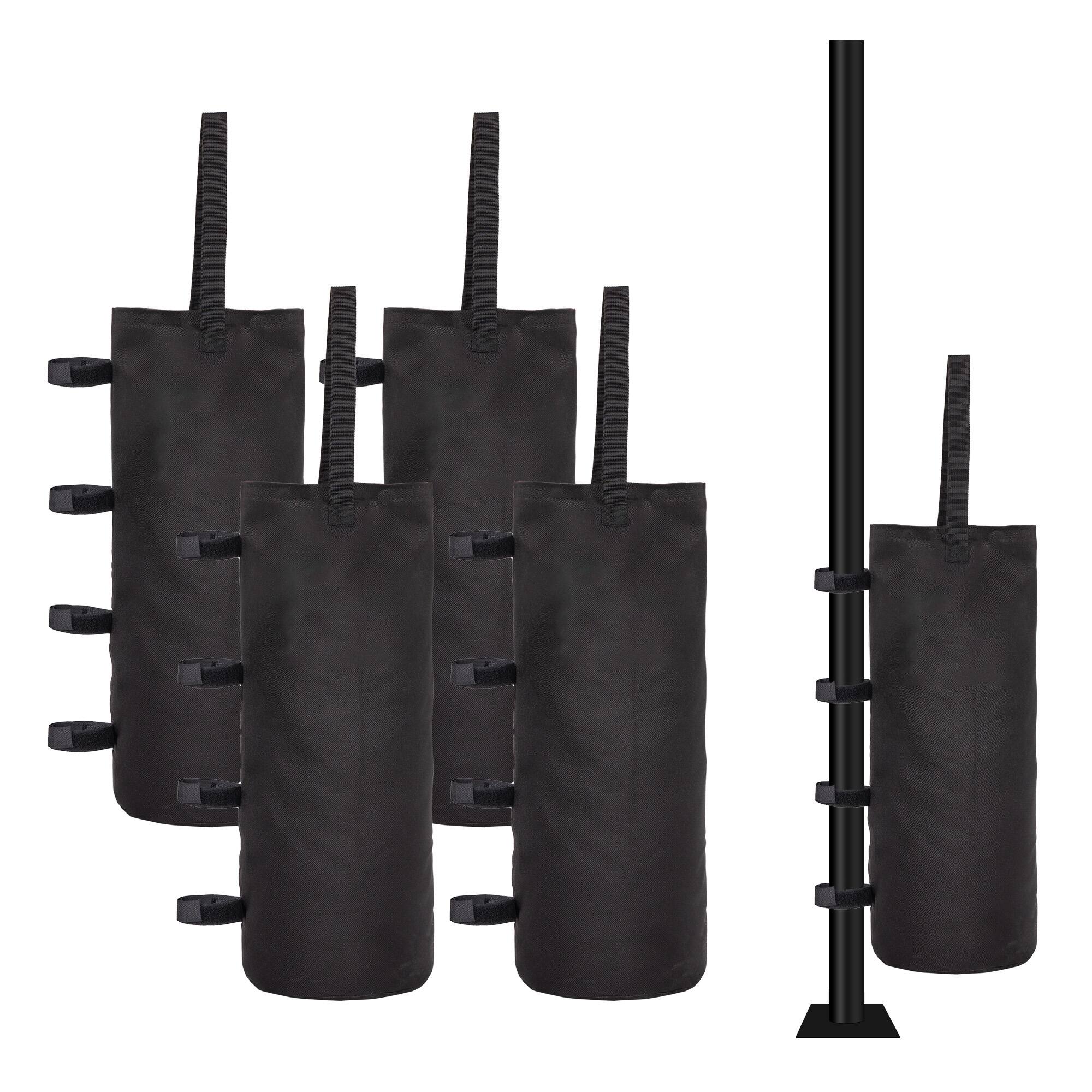 Front. Ainfox - Ainfox 4 pcs Waterproof Sand Bags for Outdoor Canopies, Gazebos and Umbrellas (Sand Not Included) - Black.