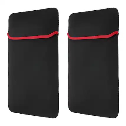 Front. Unique Bargains - 2pcs Laptop Case - Soft Computer Sleeve Carrying Bag, Shockproof Protective Cover for 13.3" Notebook - Red-Black.