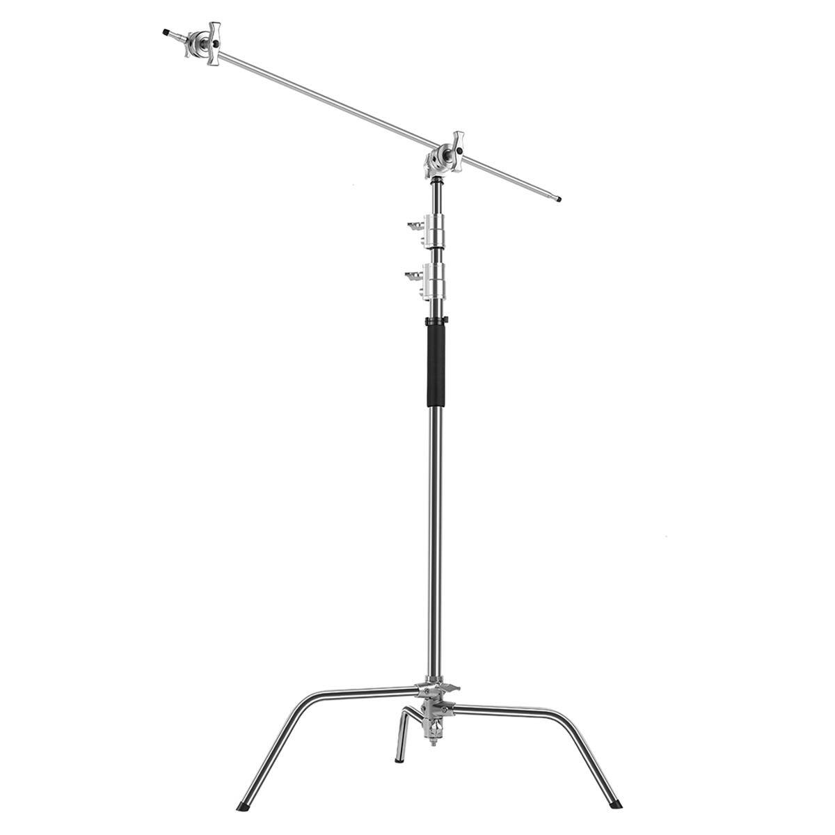 Alt View 7. GVM - GVM Great Video Maker C330 10.5' Turtle Base C-Stand and Grip Arm Kit, Chrome, 2-Pack.