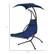 Alt View 7. Best Choice Products - Best Choice Products Hanging Curved Chaise Lounge Chair Swing w/ Pillow, Shade, Stand - Navy Blue - Navy Blue.