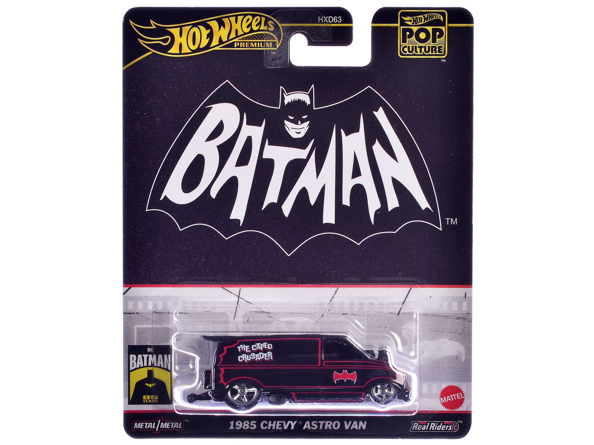 HXD63 Hot Wheels Premium M Pop Culture Batman DC Batman The Caped Crusader H5 Tears Mattel - Metal | Metal 1985 Chevy Astro Van Real Riders