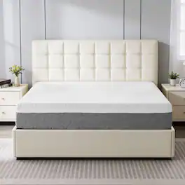 CarterChairr - Green Tea Essential Memory Foam Mattress, Fiberglass Free, Medium Feel, Breathable Airflow Memory Foam - White