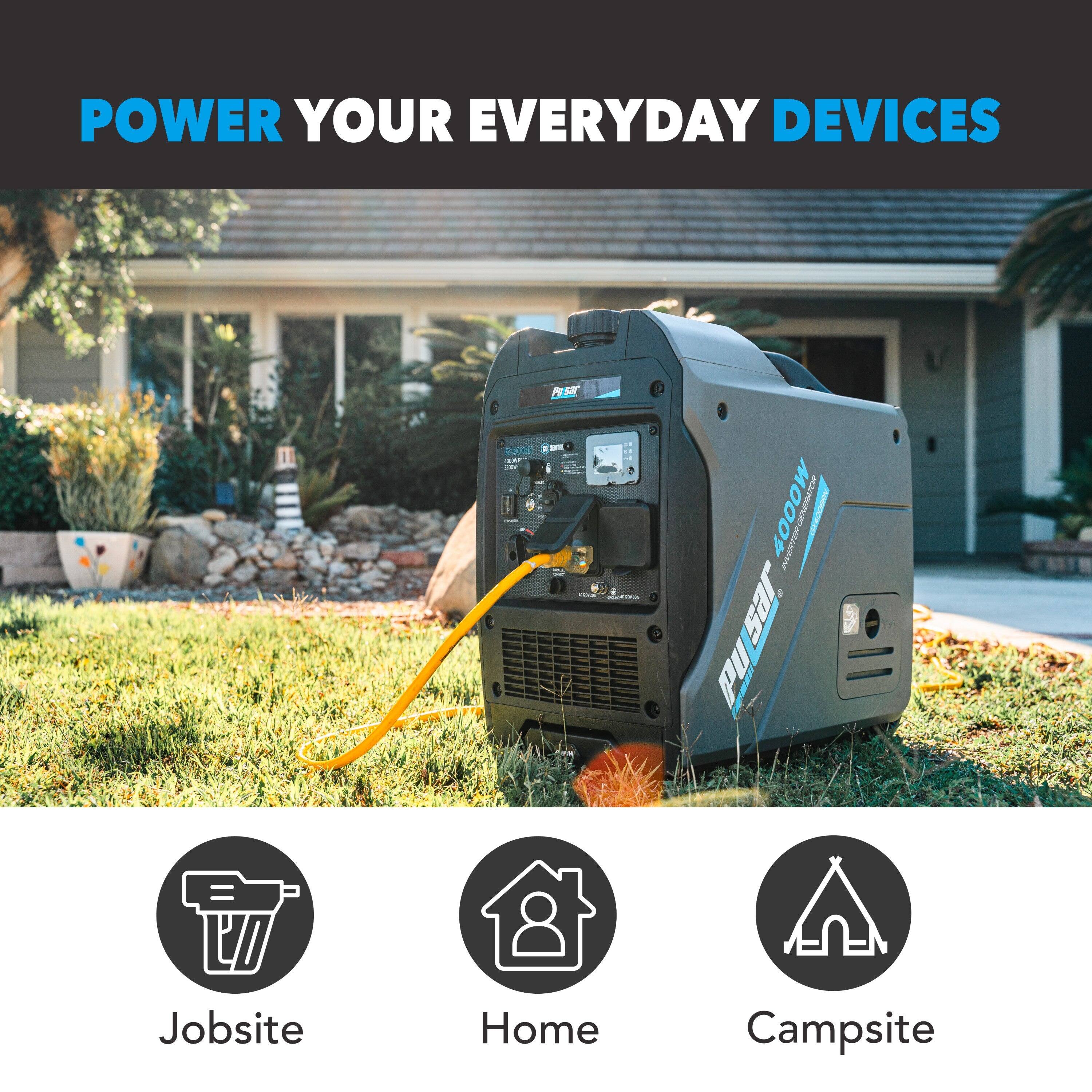 POWER YOUR EVERYDAY DEVICES

4000W ERGENERMID

Jobsite Home Campsite
