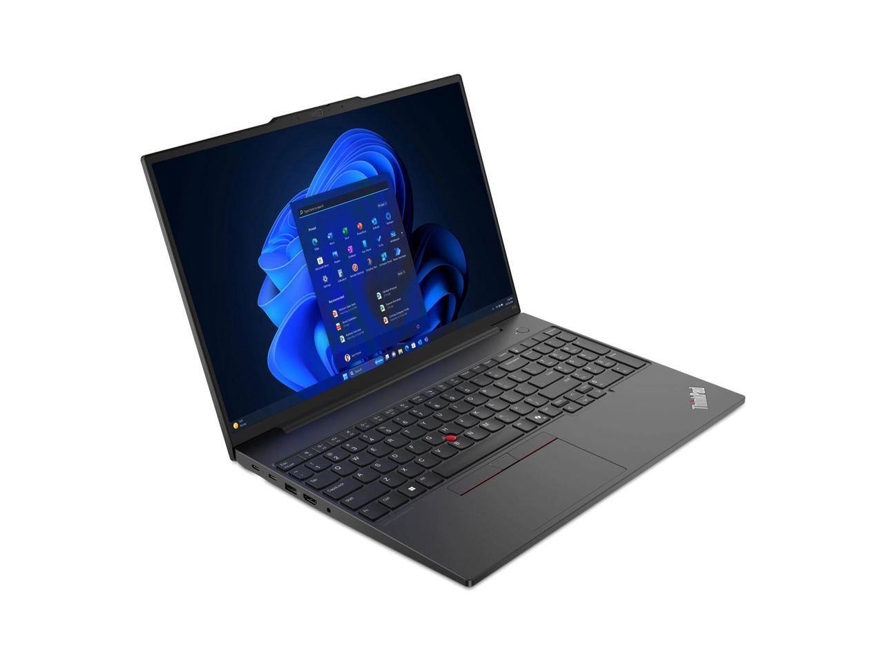 Alt View 1. Lenovo - Lenovo ThinkPad E16 Gen 2 AMD Laptop, 16" IPS  60Hz, Ryzen 7 7735U, 16GB, 1TB SSD - Graphite Black.