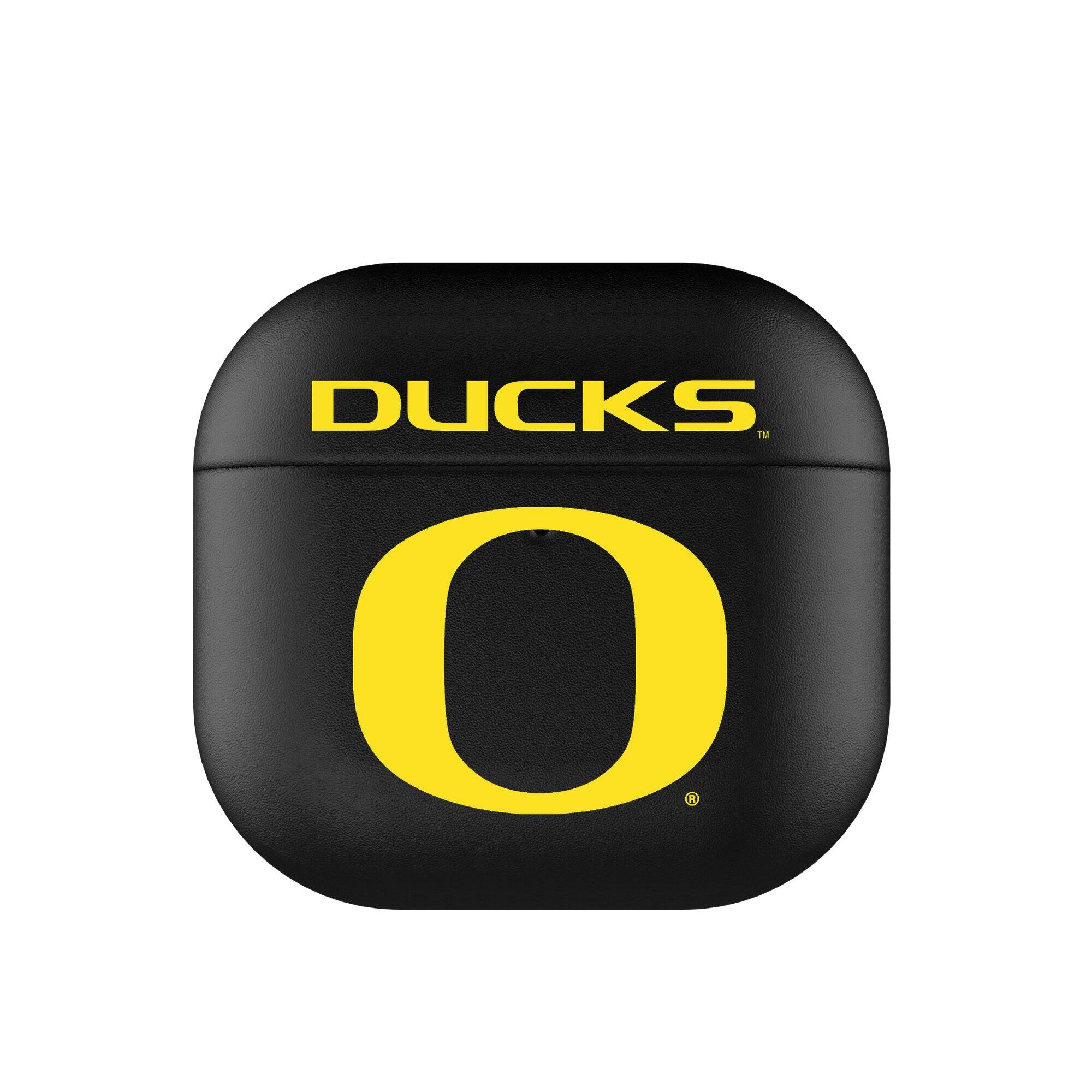 Front. Keyscaper - Oregon Ducks Oregon Ducks Insignia AirPods 4th Generation Case Cover - No Size - Black.