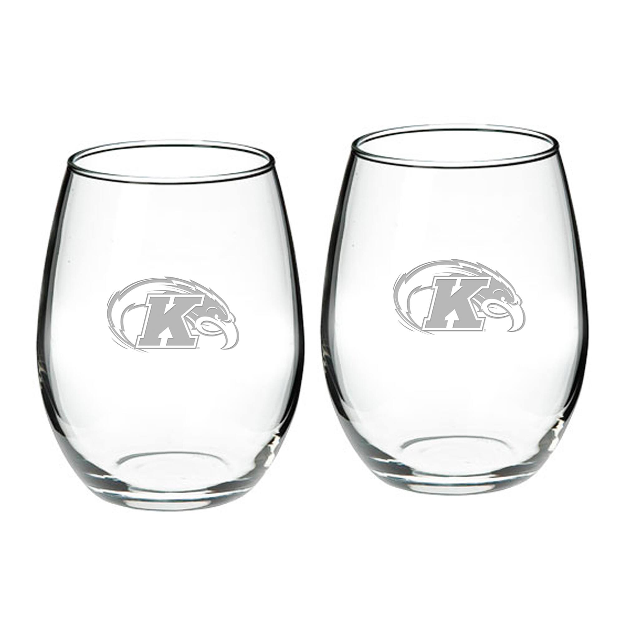 Front. Jardine - Kent State Golden Flashes 2-Piece 21oz. Stemless Wine Glass Set - Multicolor.