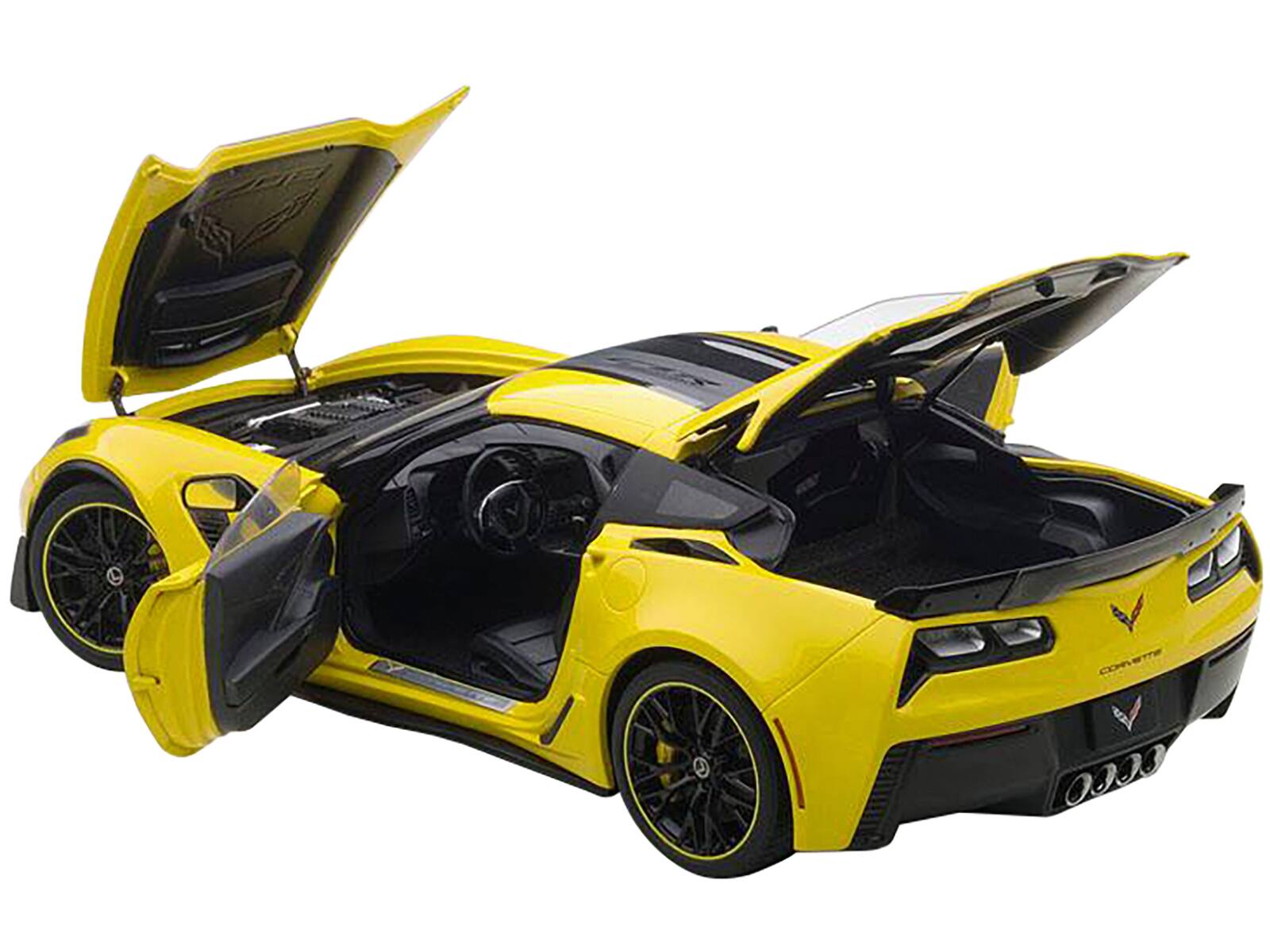 Angle. Autoart - 2016 Chevrolet Corvette C7 Z06 C7R Edition Corvette Racing Yellow 1/18 Model Car by Autoart - Yellow.