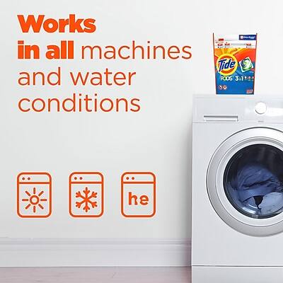 Works in all machines and water conditions

Tide Pods 3-in-1

he