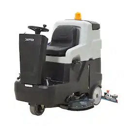 Dapper Supply - Battery Ride-On Floor Scrubber, 38" Brush, 48" Squeegee, 84,000 Sq. Ft./Hr, Battery Included - Black