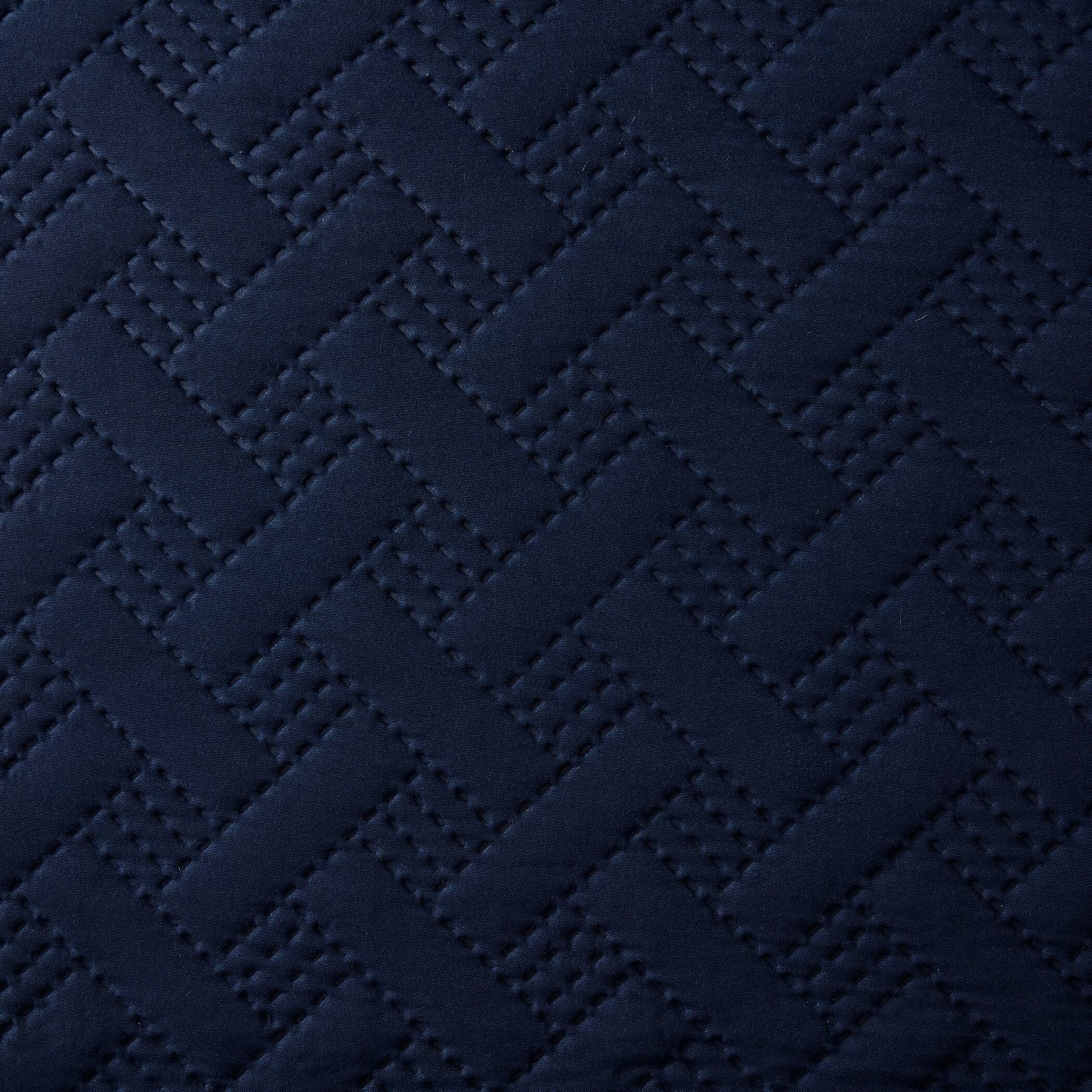 Back. Dan River - Dan River 3 Piece Basket Pinsonic 1 quilt 2 shams - Navy.